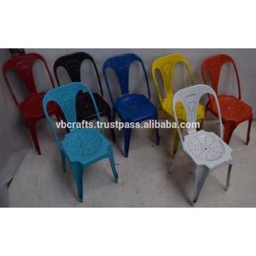 vintage industrial restaurant colorful antique finish chair